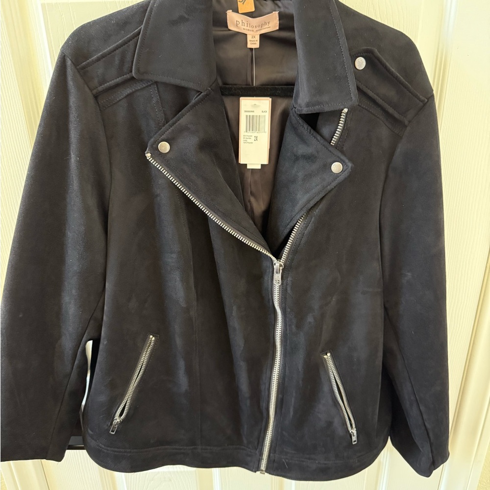 Philosophy Black Leather Jacket